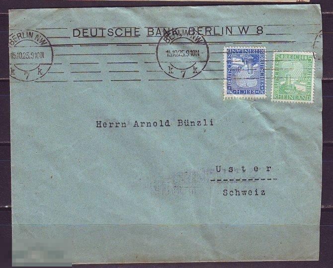 Германия  1925г. конверт прош. почту 