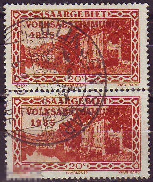 Германия СААР Saargebiet 1934г. Mi№181ZS пара надпечатка виды сост. гаш. 