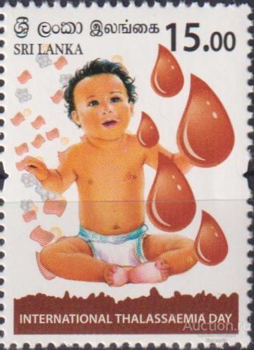 lk1841 Шри-Ланка 2019г. Всемирный день талассемии Медицина, Дети MNH