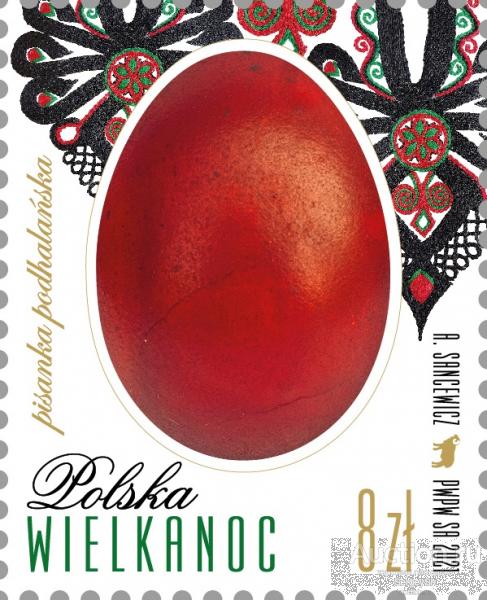 pl5281 Польша 2021г. Пасха Праздники, Яйца, Религия MNH