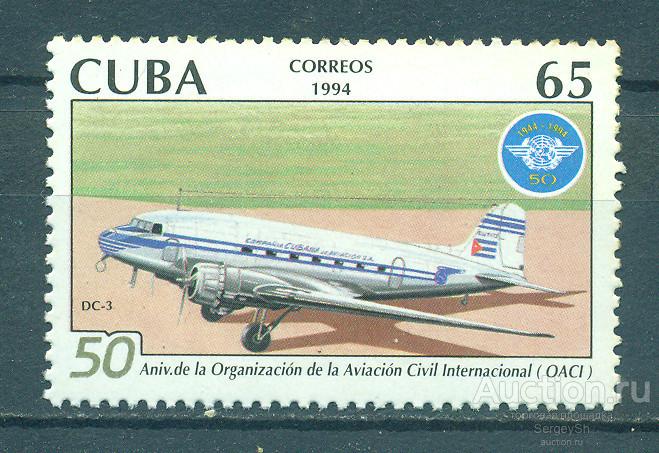 3803 Куба 1994г. 50-летие I.C.A.O Авиация, Самолеты MNH
