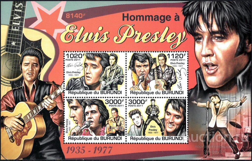 bi2218ml Бурунди 2011г. Элвис Пресли, 1935-1977 Певцы MNH