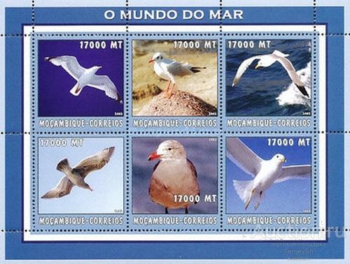 mz2608 Мозамбик 2002г. Морская жизнь - Птицы Птицы MNH