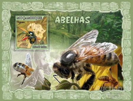 mz2975 Мозамбик 2007г. Пчелы - Полибия Пчёлы, Насекомые MNH