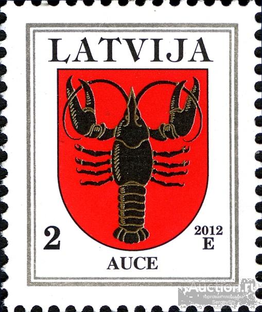 lv831 Латвия 2012г. Гербы Латвии - Ауце Гербы, Раки MNH
