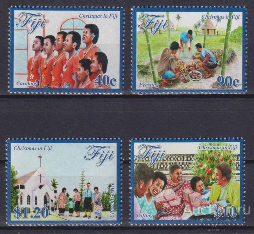 fj1454-1 Фиджи 2016г. Рождество на Фиджи Рождество MNH