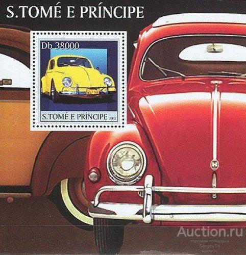 st2285 Сан-Томе и Принсипи 2003г. Классические автомобили Автомобили MNH