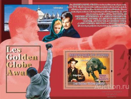 gn6199 Гвинея 2008г. Кино - Премия Золотой Глобус Кино, Актеры, Слоны MNH