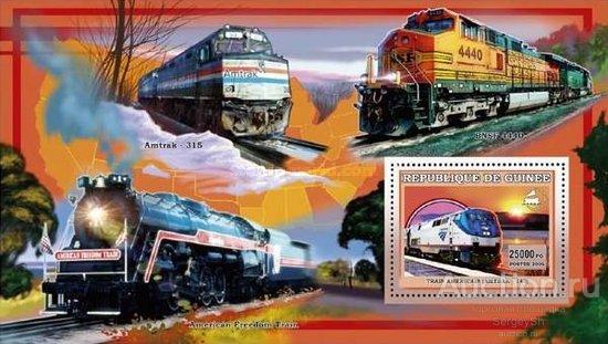 gn4432ml Гвинея 2006г. Транспорт - Поезда Поезда MNH