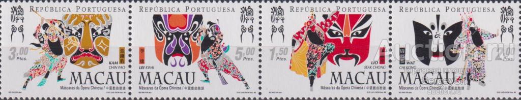 ma971ml Макао 1998г. Китайские оперные маски Театр, Этнос MNH
