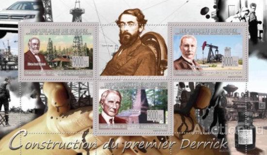 gn6689 Гвинея 2009г. Знаменитости - Строительство Первой Вышки, Сша  MNH