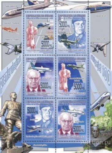 gn5910 Гвинея 2008г. Первый экспериментальный полет Sukhoi Superjet Самолеты, Инженеры MNH
