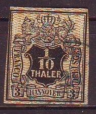 Ганновер 1855г. Mi№7а стандарт гаш. 
