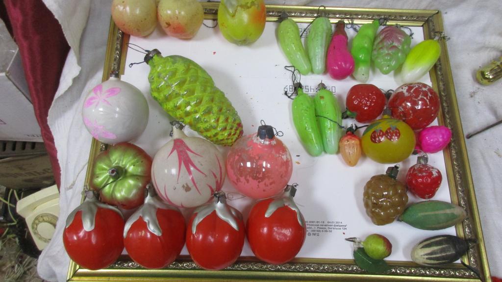 НОВОГОДНЯЯ. ЕЛОЧНАЯ ИГРУШКА.  СТАРИННЫЕ.  30 ШТУК