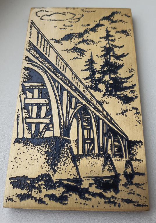 Чеканка. Мост. Ручная работа. 1965