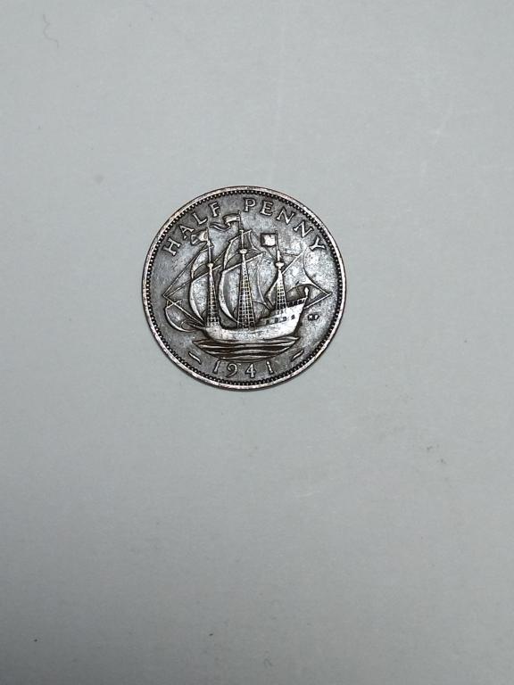 Великобритания. 1/2 пенни 1941 год. Георг VI.