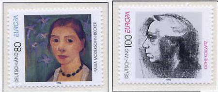 ФРГ 1996 Mi 1854/55 ** Европа искусство женщины