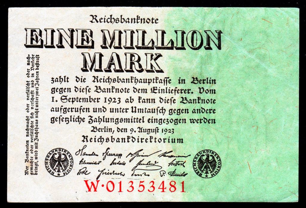 Германия 1000000 1 миллион марок 1923  год...VF