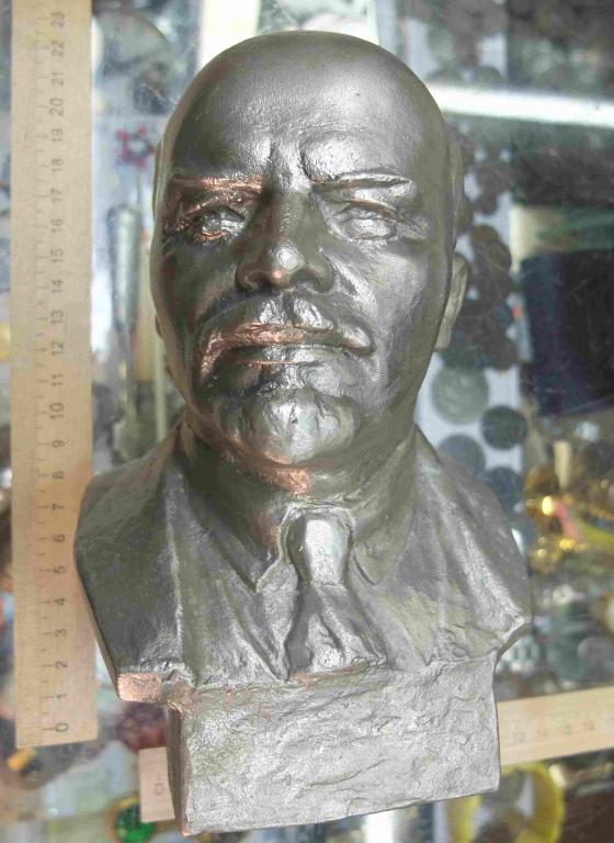 силуминовый бюст Ленин , скульптор Баганов, 1977 год