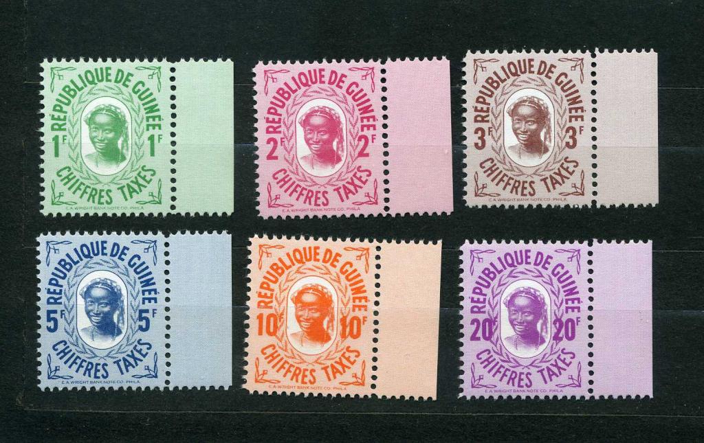 Гвинея. Служебные марки. Налоговый сбор. Аборигенка. Серия. ПОЛЯ. 1959.**