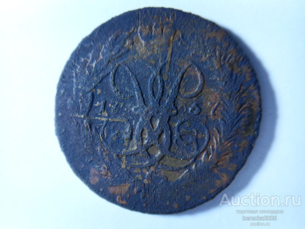 Две копейки 1757 года перечекан (А 4314)
