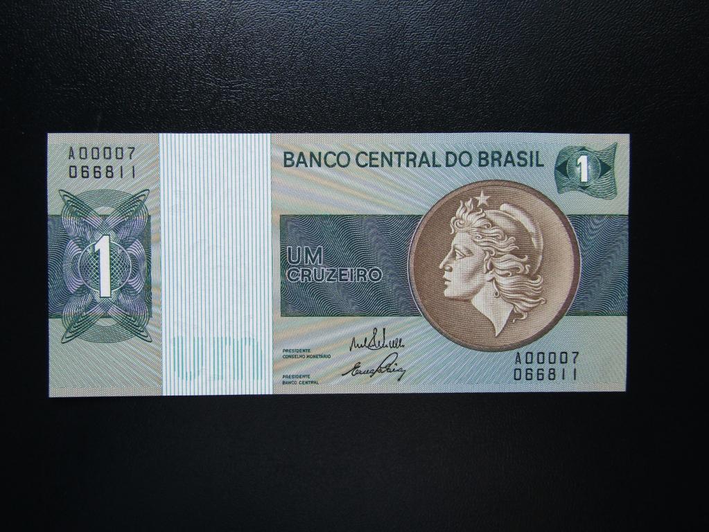 Бразилия - 1 крузейро 1970-72г. UNC.