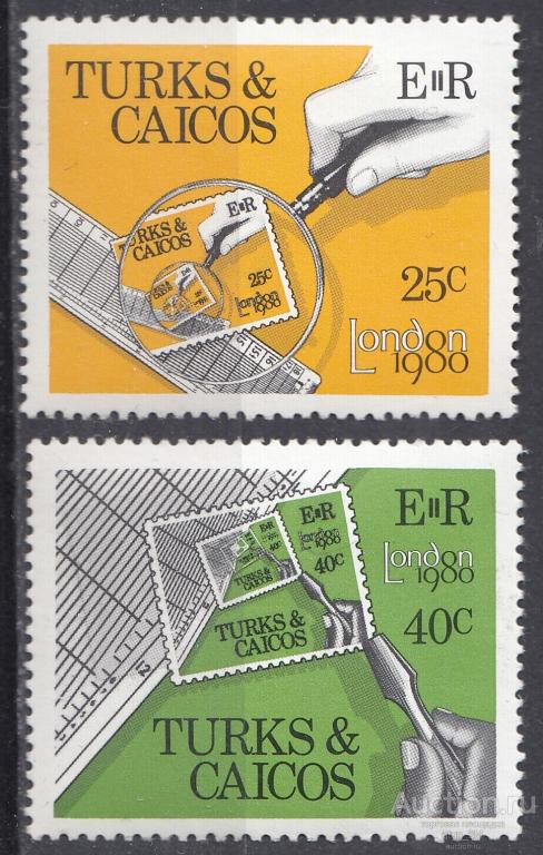 Теркс и Кайкос острова. 1980 год. Филвыставка в Лондоне. 2 марки. Серия. MNH