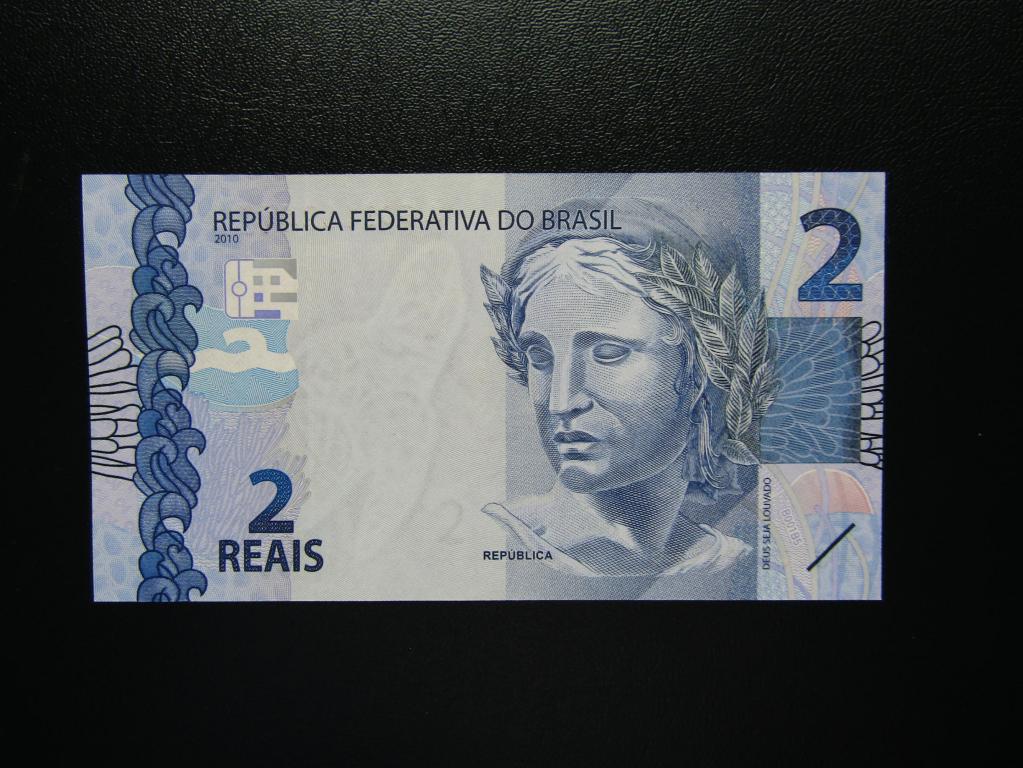 Бразилия - 2 реала 2010г. Серия AG. UNC.