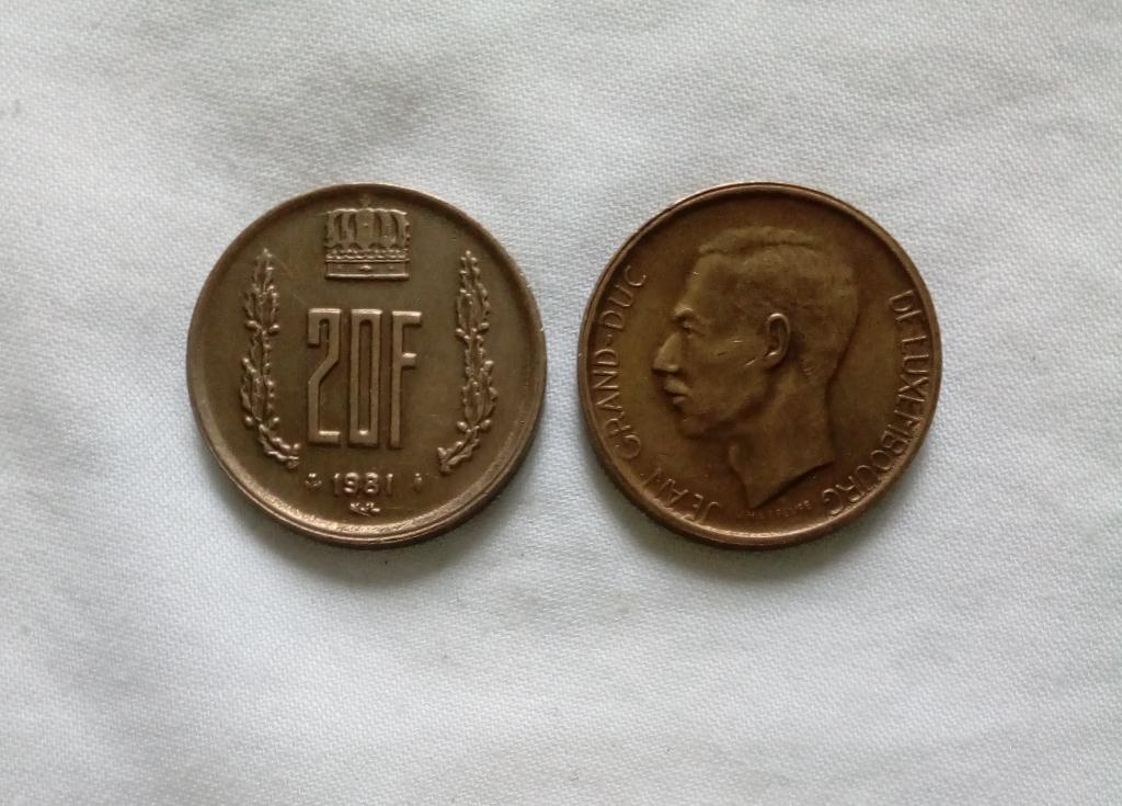 Люксембург 20 франков 1981 год
