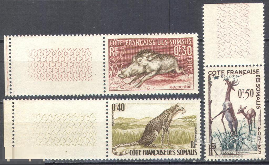 0741.2 ✅ Фауна Животные Французские Колонии 1958 Французский Берег Сомали 3м нп/с **