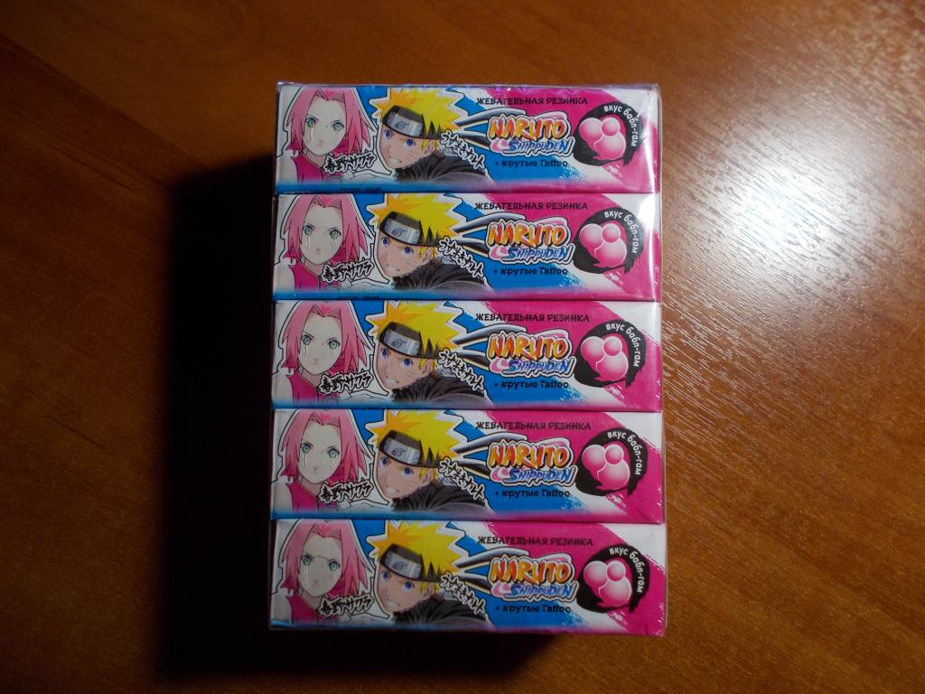 Запакованный Блок Жевательной резинки Naruto