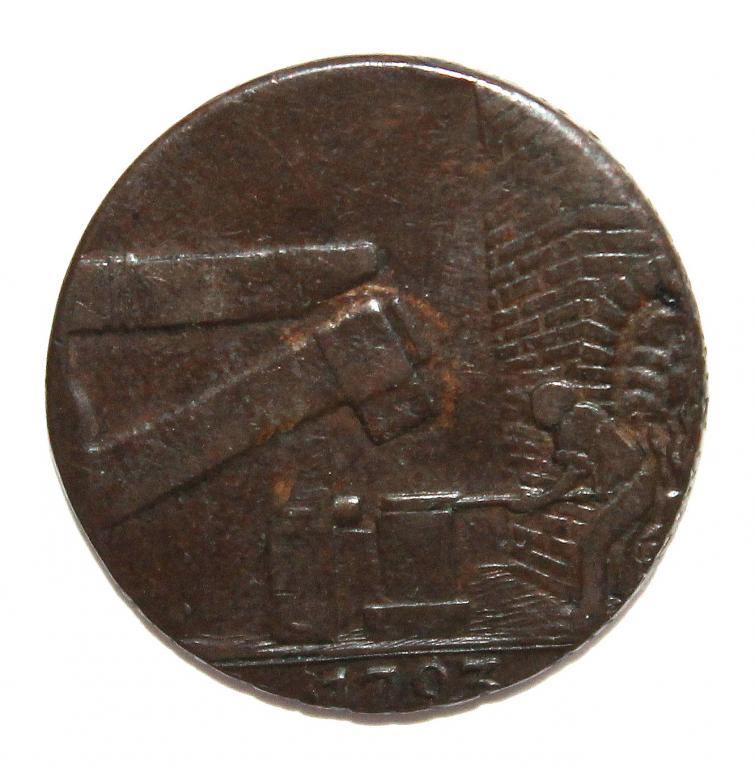 ВЕЛИКОБРИТАНИЯ (Уорикшир) 1/2 пенни 1793 «КУЗНИЦЫ ДЖОНА УИЛКИНСОНА»
