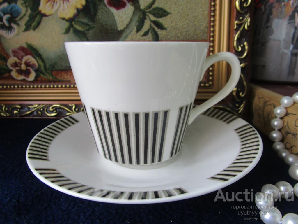 377. КОФЕЙНАЯ ПАРА КОСТЯНОЙ ФАРФОР ROYAL OSBORNE АНГЛИЯ