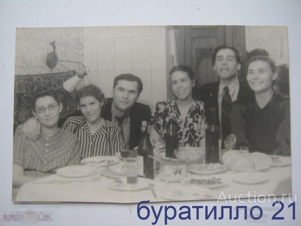 &quot; Застолье 1-Мая &quot; 1951 год 11х18 