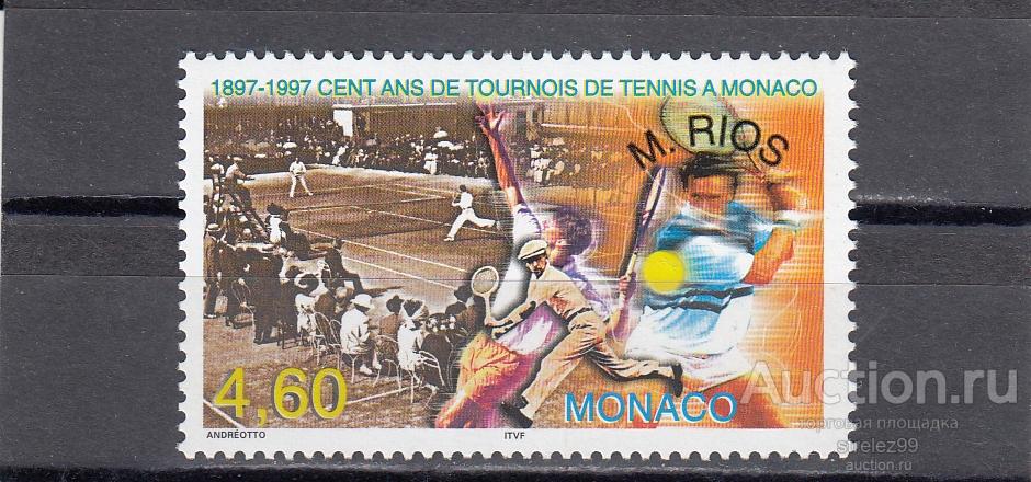 MONACO  МОНАКО   Спорт Теннис Марчело Риос Надпечатка 1997 № 2362  Сост** MNH
