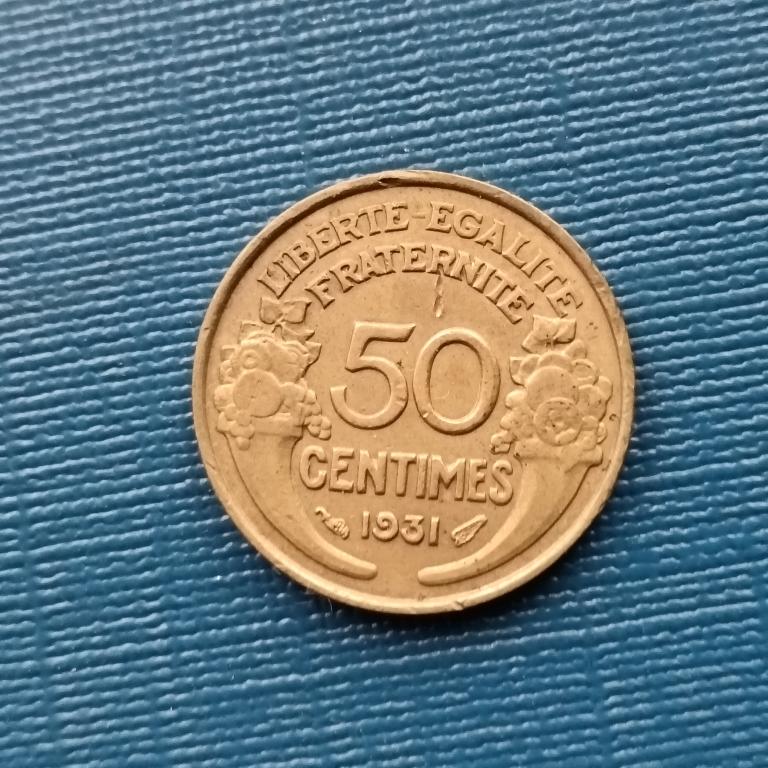 Франция 50 сантимов 1931 год лот 2