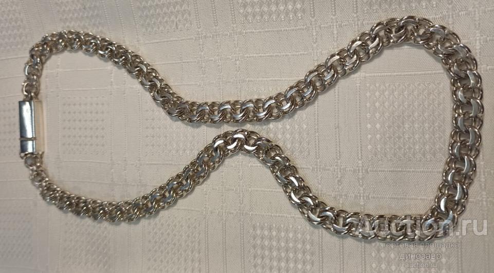 Серебряная цепочка 925 пробы не пробированная. Ручная работа. Все 115,9 гр.