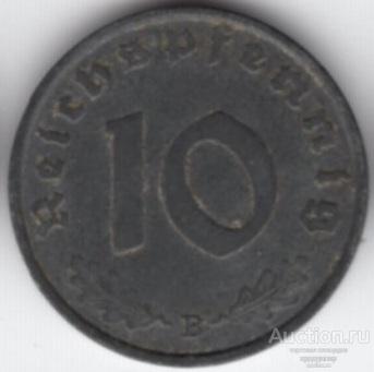 Германия 10 пфеннигов 1944 В года B