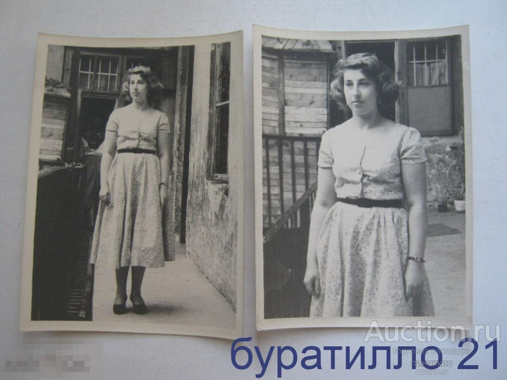 " Фото девушки в платье"  12х9 