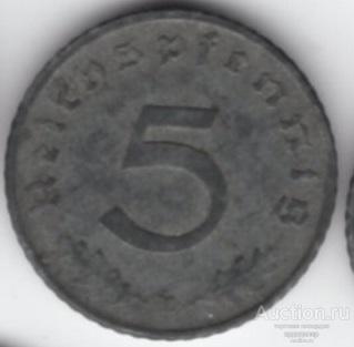Германия 5 пфеннигов 1940 года D