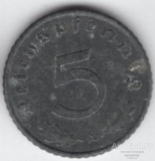 Германия 5 пфеннигов 1941 A года А