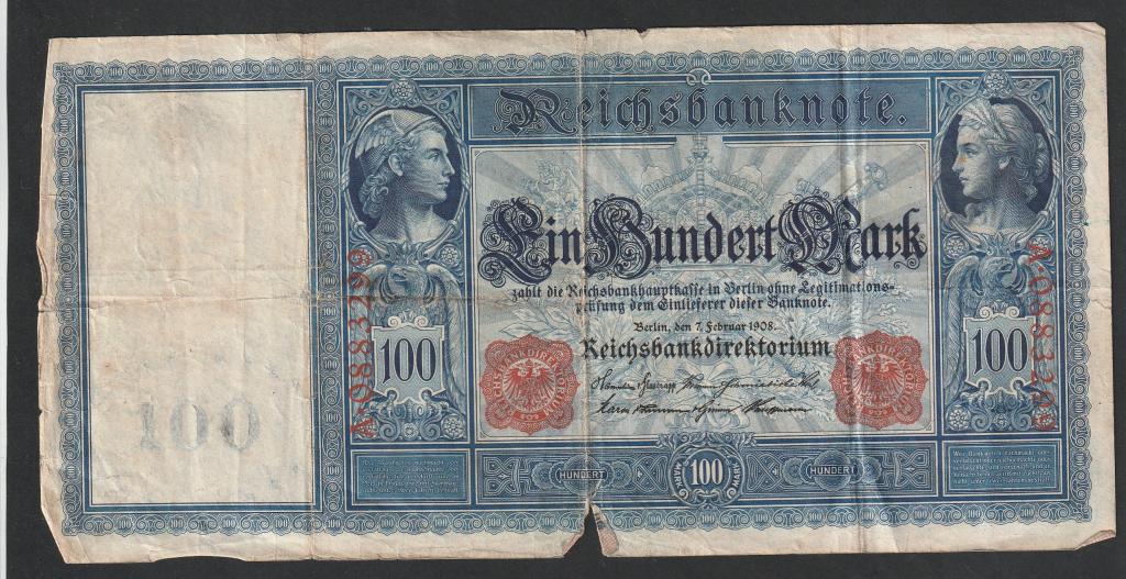 Германия, 100 марок 1908 года