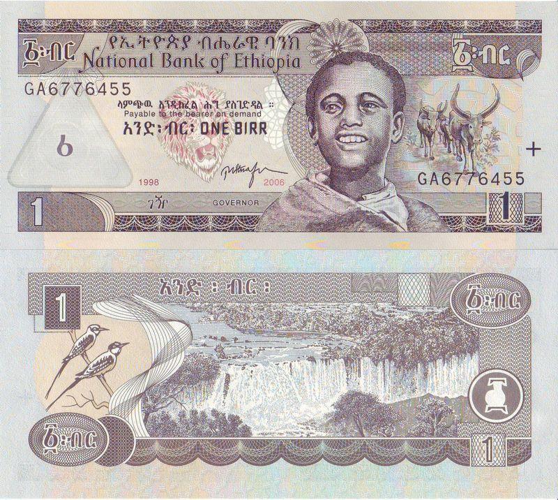 Эфиопия 1 быр/бырр 2006 P46d пресс unc