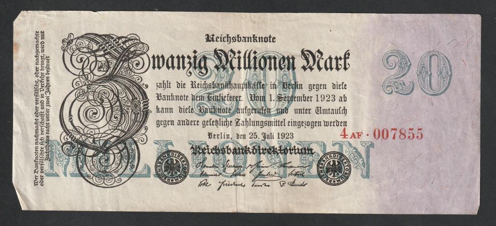 Германия, 20 миллионов марок 1923 года