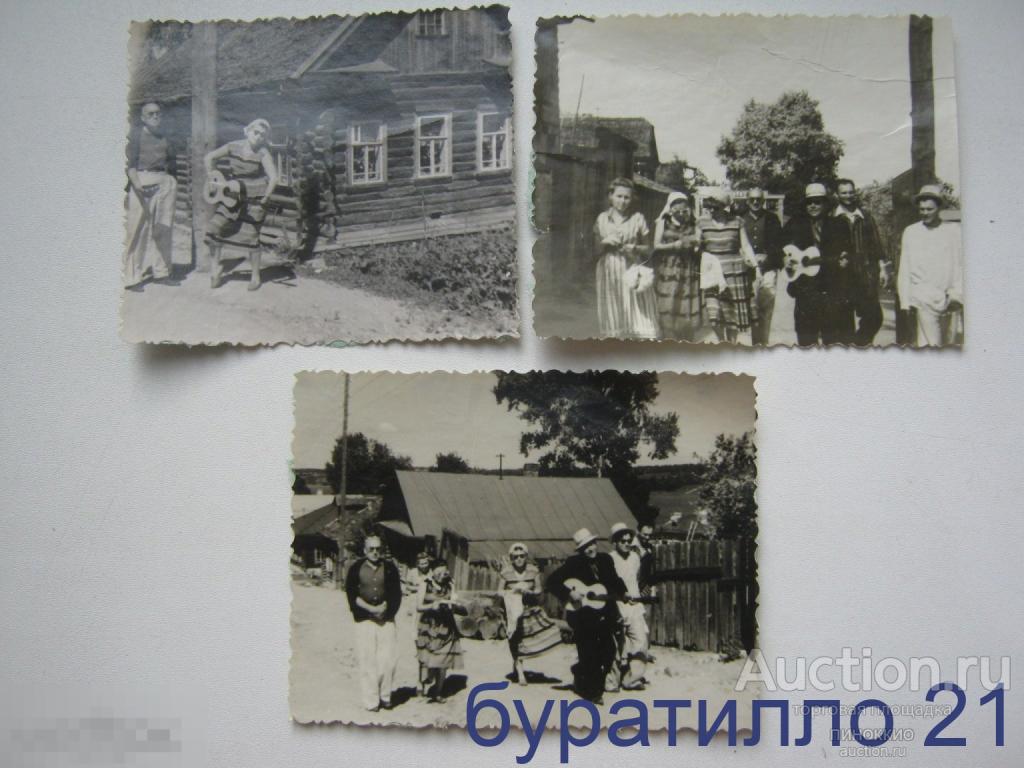 &quot; Фото гуляния с гитарой по улицам деревни&quot;  9х11 