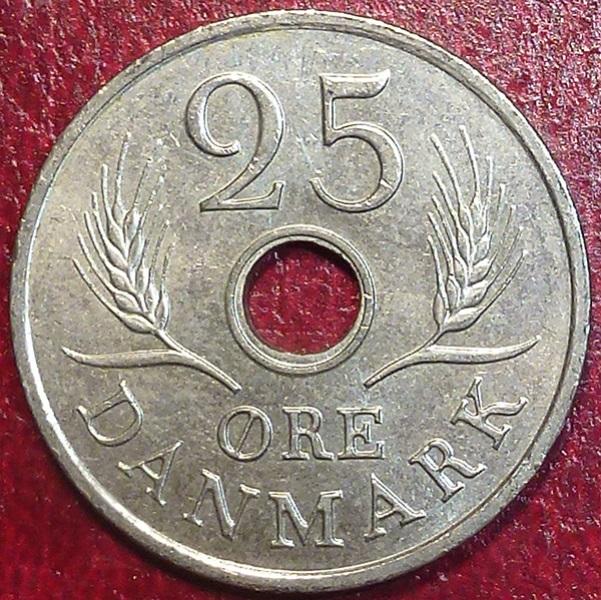 Дания 25 эре 1972 года.