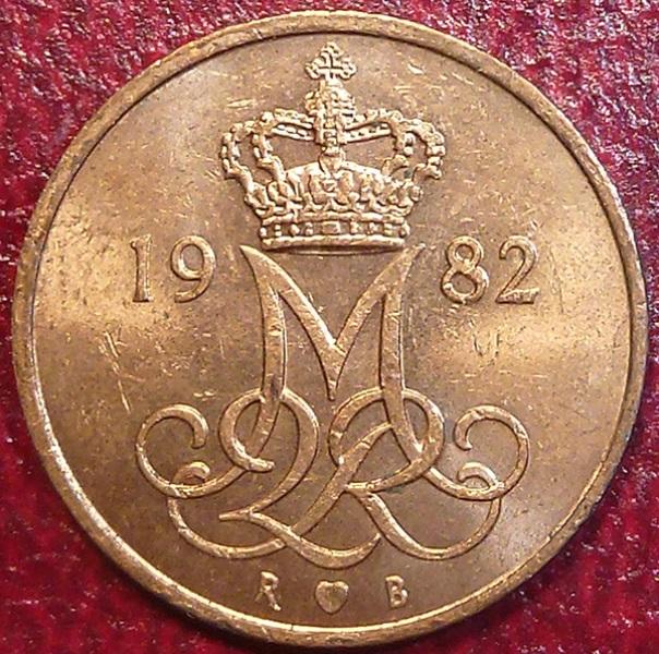 Дания 5 эре 1982 года.