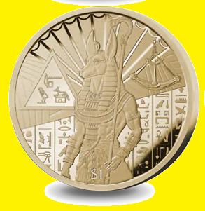 * Сьерра-Леоне 1 доллар 2023 Анубис (Anubis) * Серия 'Египетские Боги' * Вирениум * Unc * Капсулы