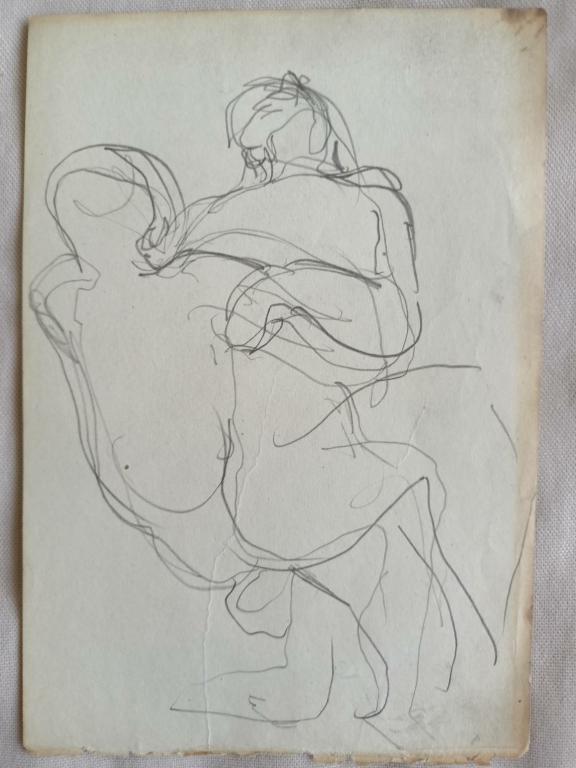Ржезников А.И. (1898-1943) Набросок борющихся