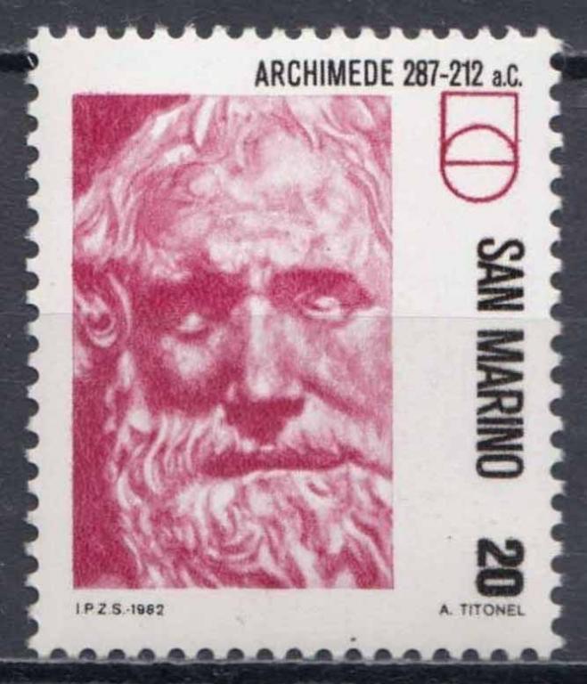 Сан-Марино, 1982, Наука, Инженеры, Архимед